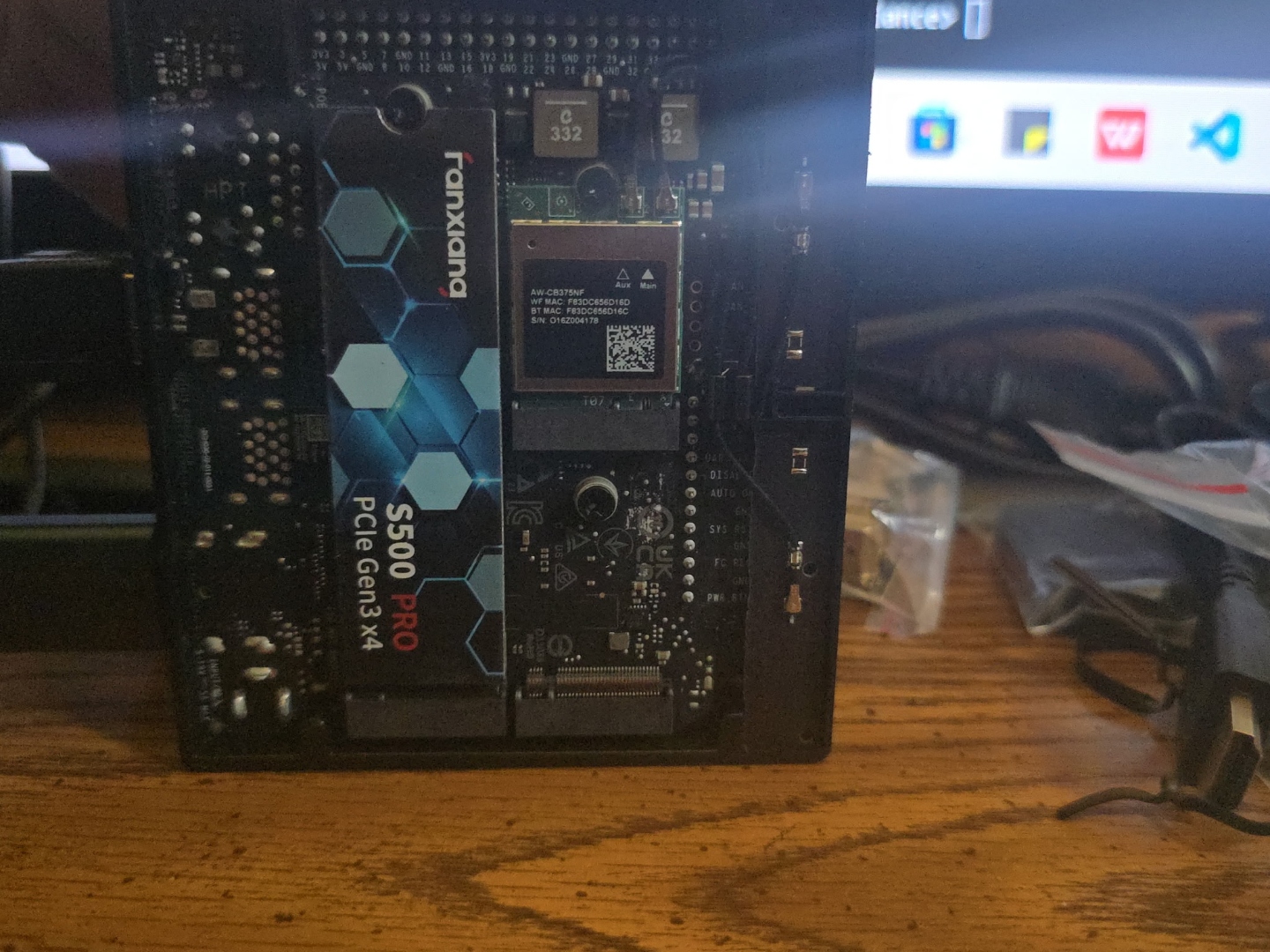 Storage and wireless hardware integrated into the Endexia system.